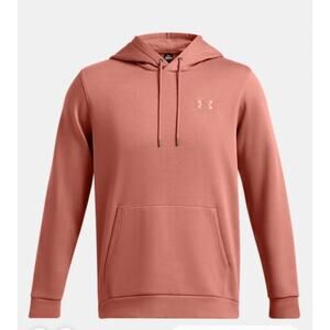 Under Armour UA Icon Fleece Hoodie Gym Mens Large L Canyon Pink Pullover